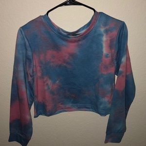 Blue and pink crop top